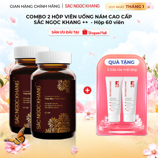  Combo 2 Viên Uống SẮC NGỌC KHANG ++ giúp trẻ hóa làn da và hổ trợ giảm nám sạm tàn nhan hiệu quả  Hộp 60v  