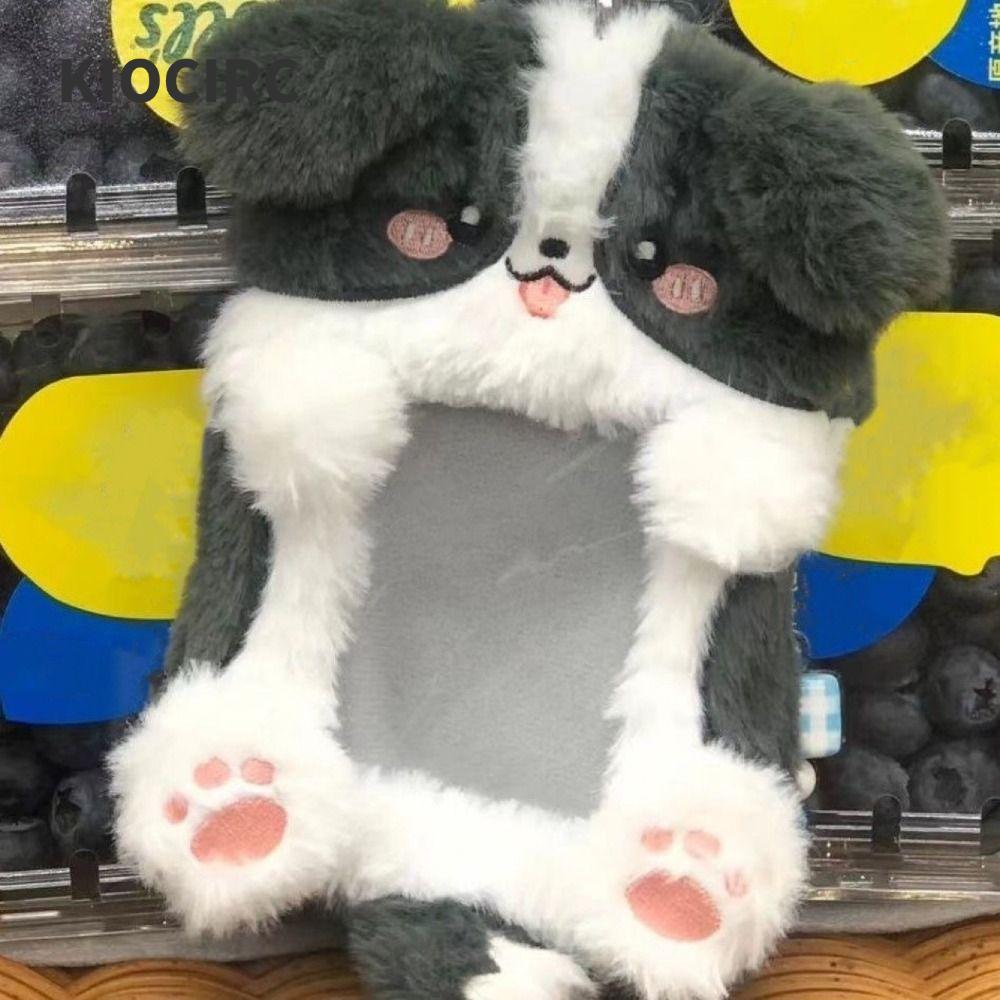 KIOCIRC Photocard, Đa Năng Tai Lớn Thỏ / Border Collie Photo Card Holder, Dễ Thương Sang Trọng Thẻ T