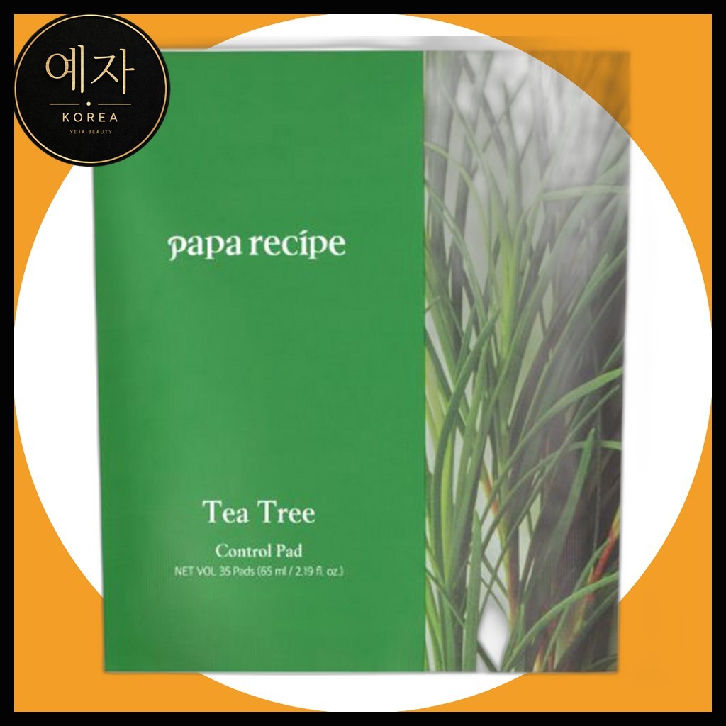 [papa recipe] Tea Tree Control Pad Toner Refill, 65ml, 35 cái / Nạp mực Hàn Quốc / Kiểm soát da dầu 