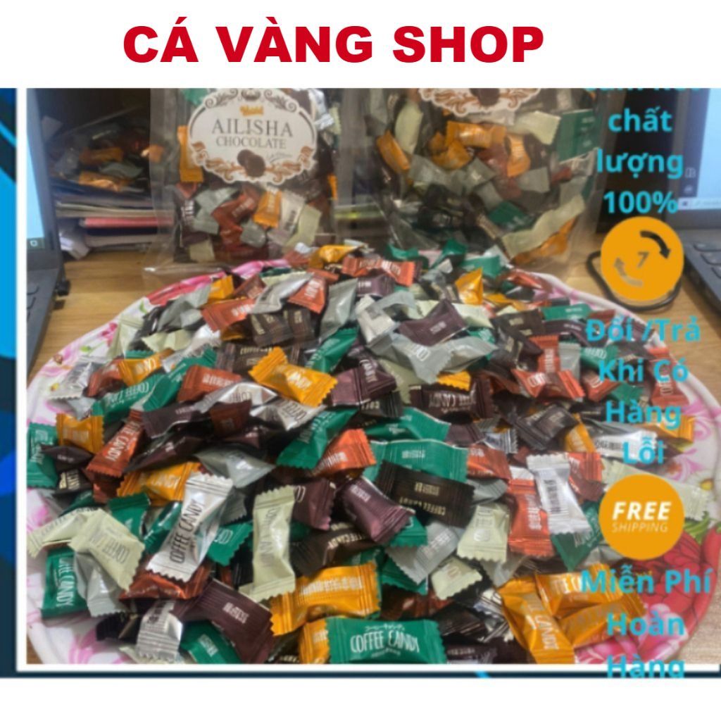 Kẹo cà phê Coffee Candy Đài Loan 500GR,kẹo cafe không đường cà phê sữa, kẹo cafe . .
