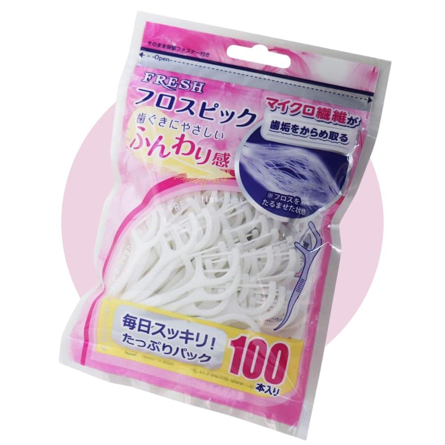 Dental Pro Floss Pick, 100 pieces, Interdental Care, Soft Texture, Dental Floss, Plaque Removal, Ora