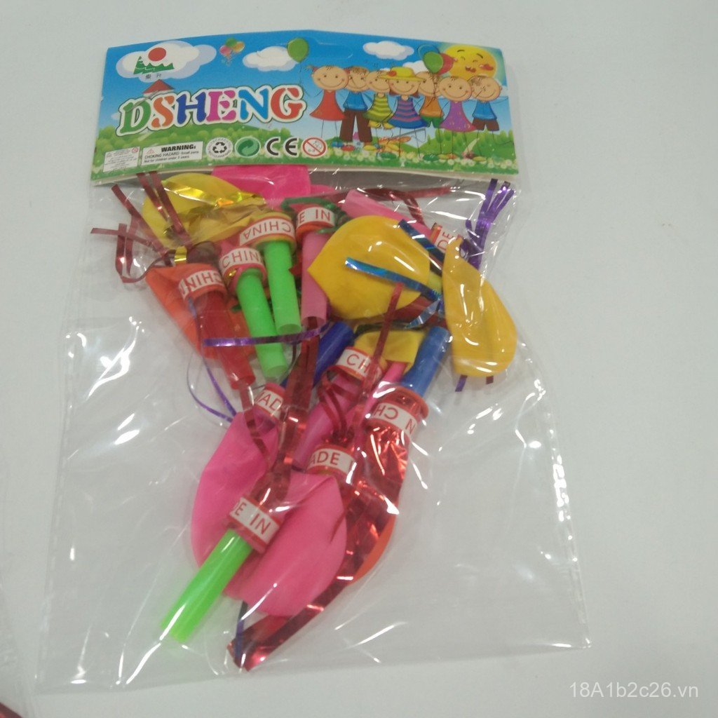 Còi Bóng Còi Vàng Bóng Bán Buôn Đồ Chơi Âm Thanh Trẻ Em Thổi Bóng Hai Yuan Store Hai Yuan Store 2 Yu