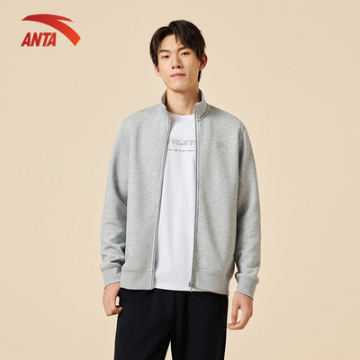 ANTA Áo Khoác Thể Thao Nam Cổ Đứng Áo khoác nỉ thể thao nam 152538714U
