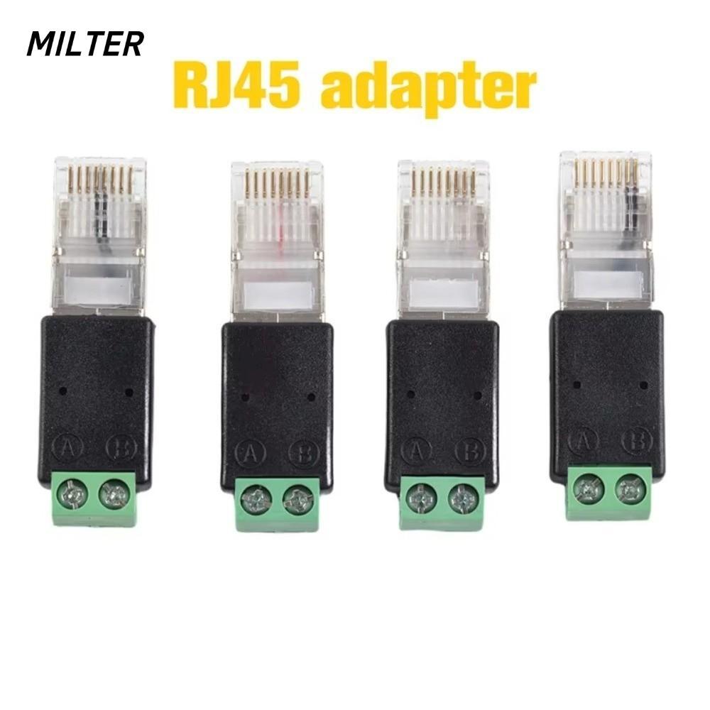 Bộ chuyển đổi thiết bị đầu cuối MILTER RJ45, Đầu nối đầu cuối 2PIN RJ45 Nam RJ45 sang RS485 Bộ chuyể
