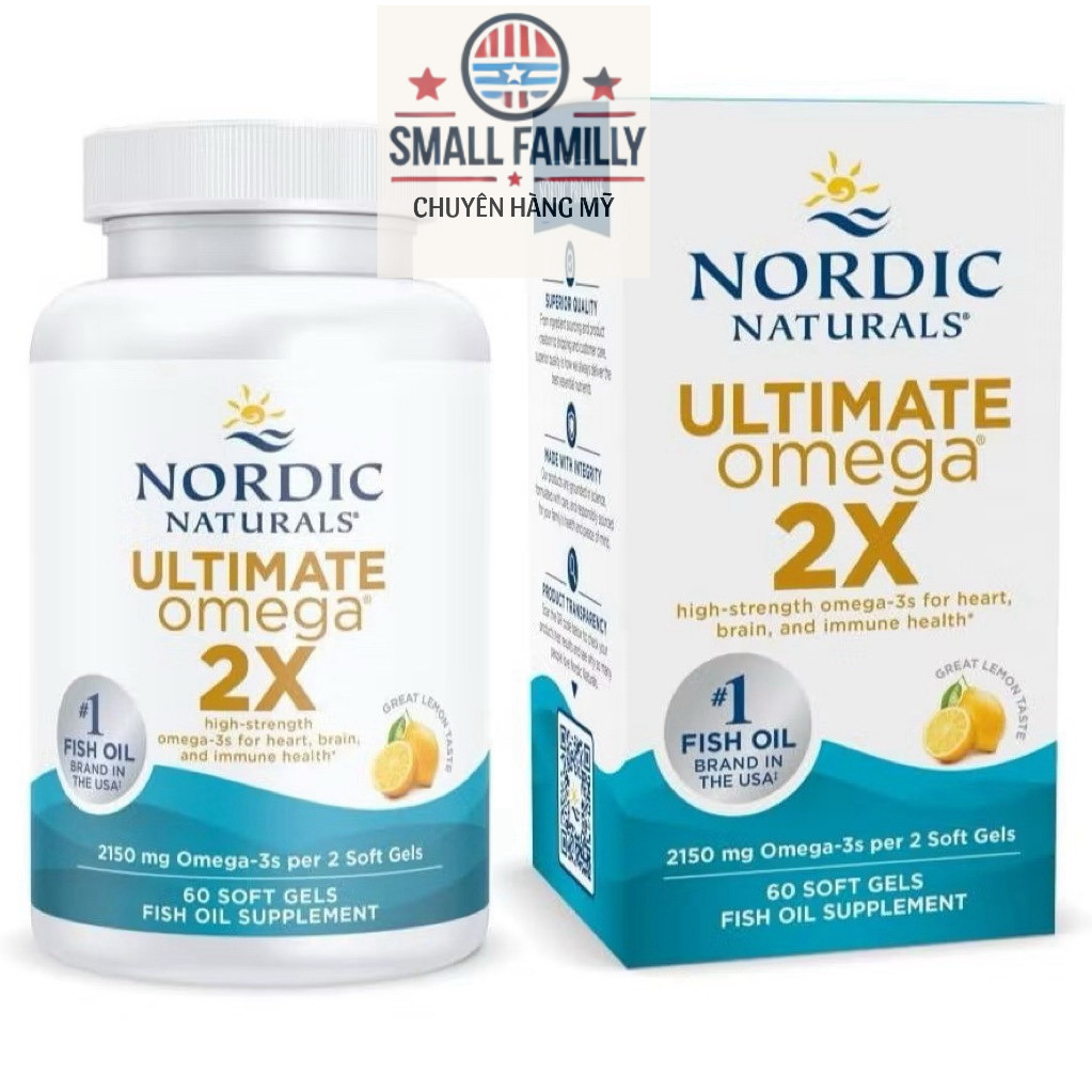 Viên Uống Bổ Sung Omega-3 Nordic Naturals Ultimate Omega 2X – Hỗ Trợ Tim Mạch, Não Bộ, Xương Khớp