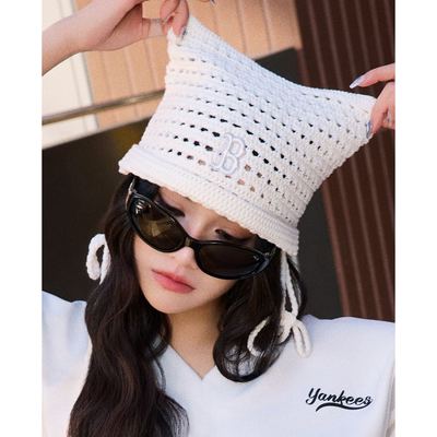 MLB - Nón len unisex tai mèo thắt nơ Summer_3ABNB0263-43CRS