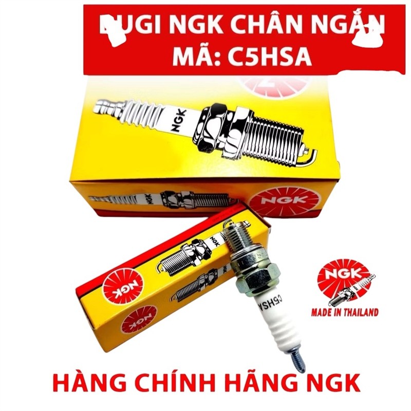 (NGK) Bugi chân ngắn C5HSA dùng cho xe Cub, Wave, Dream,... chính hiệu NGK