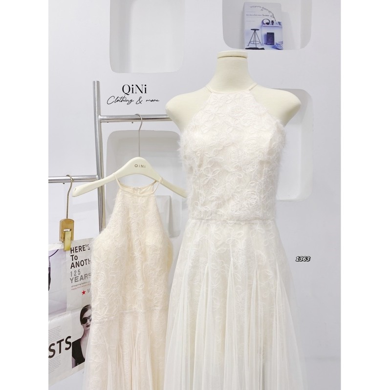 [QiNi] ĐẦM YẾM DÀI VOAN REN NHIỀU LỚP RUNAM DRESS NỮ TÍNH THƯỚT THA