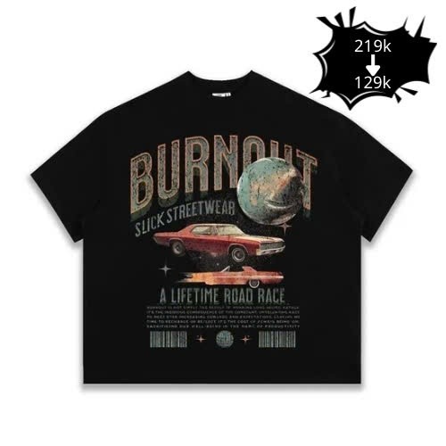 Áo thun Form Big Boxing "Burnout" - Thương hiệu địa phương AA Studio UNISEX AA