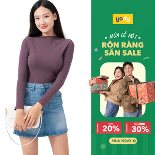  SALE⚡ Áo thun thu đông nữ YODY cổ leo EXTRA-HEAT mềm mai thoải mái ATN7014 