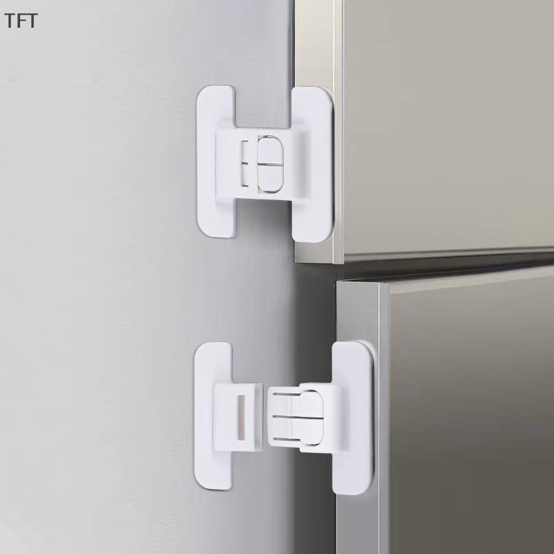 (FTT) Refrigerator Lock Set - 5Pcs Home Fridge Door Safety Locks for Children Security NEW