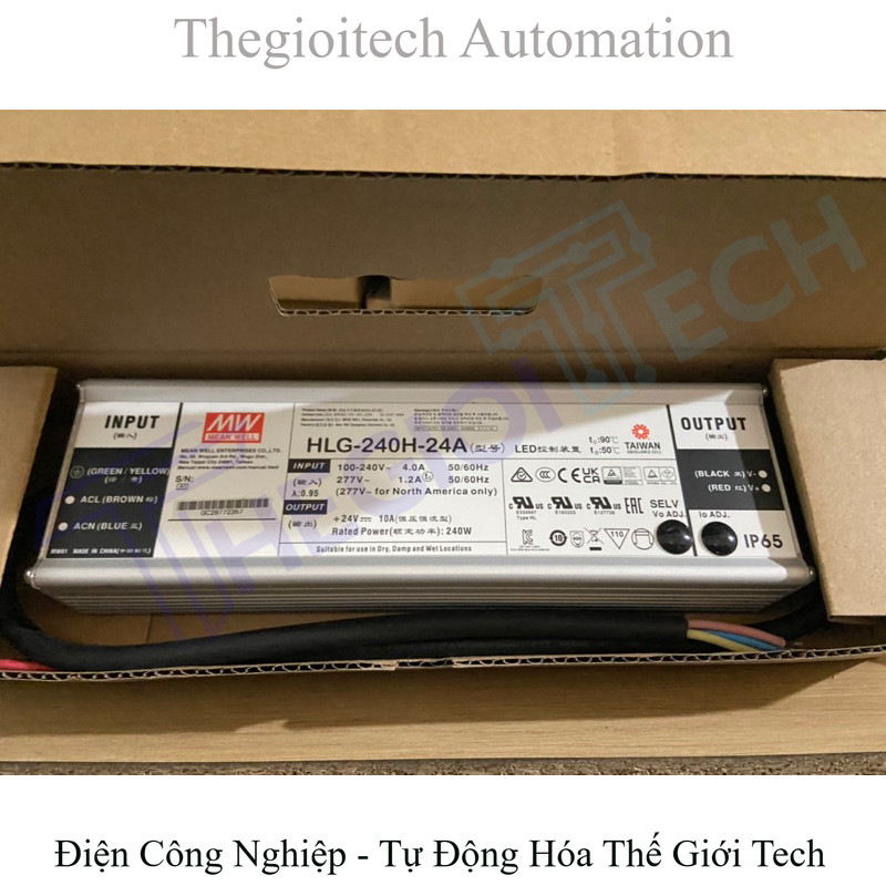 Nguồn Led 24v10a meanwell HLG-240H-24A TGT SMPS AC-DC