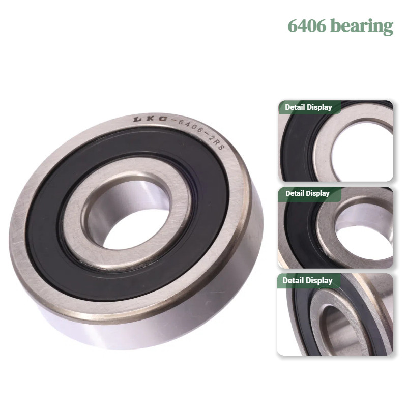 Industrial High Speed 6406 2RS Deep Groove Ball Bearing – Heavy-Duty Build, Wear-Resistant Design & 
