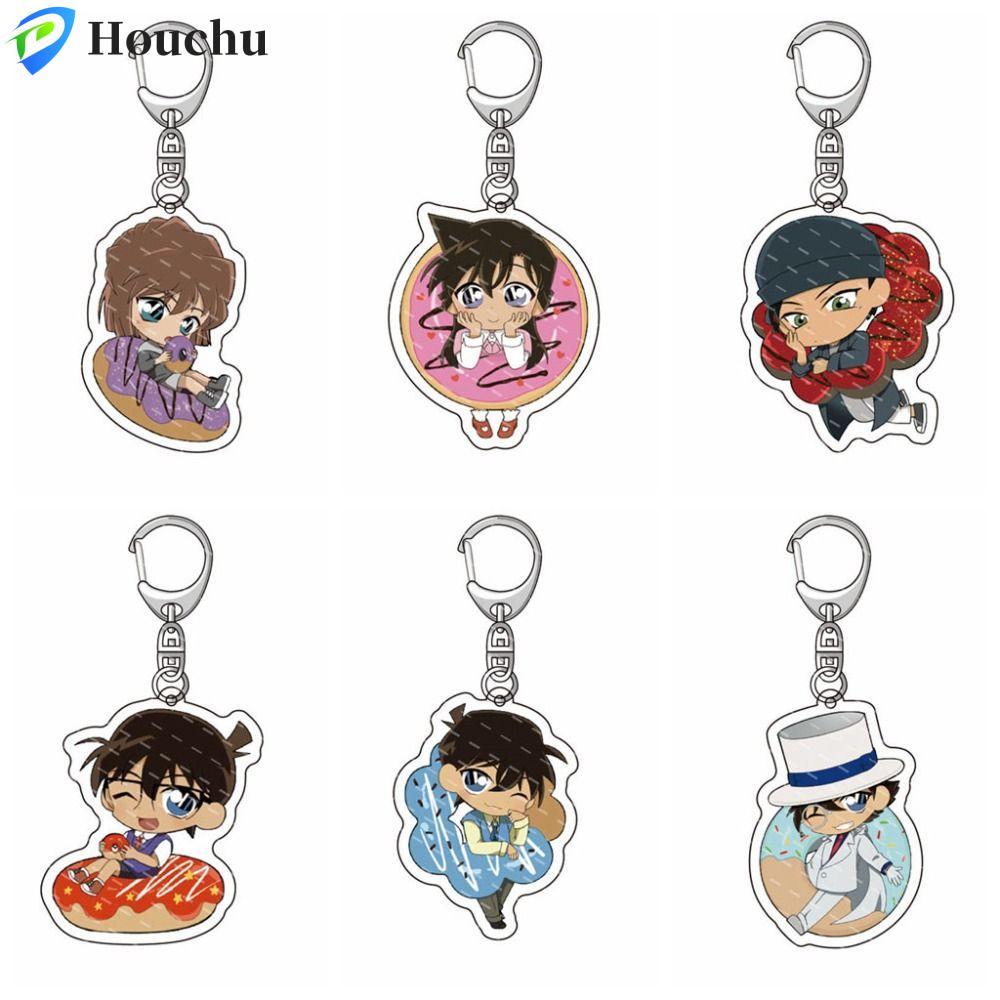 HOUCHU Conan Hình Móc Khóa, Anime Nhật Bản Conan Conan Conan Móc Khóa, Vòng Chìa Khóa Phiên Bản Q Do