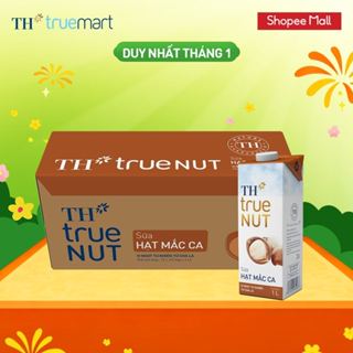  Thùng Sữa Hạt Mắc Ca TH true NUT milk 1L  12 Hộp  