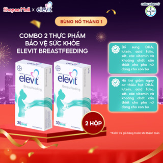  Bộ 2 Elevit Breastfeeding Vitamin bổ sung cho phụ nữ sau sinh và cho con bú có DHA Omega3 Canxi và Các khoáng chất 