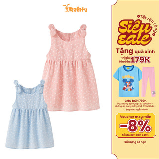   VOUCHER 8% GIẢM 30K ĐƠN 349K  Đầm váy thô sát nách bé gái Rabity 952.055 