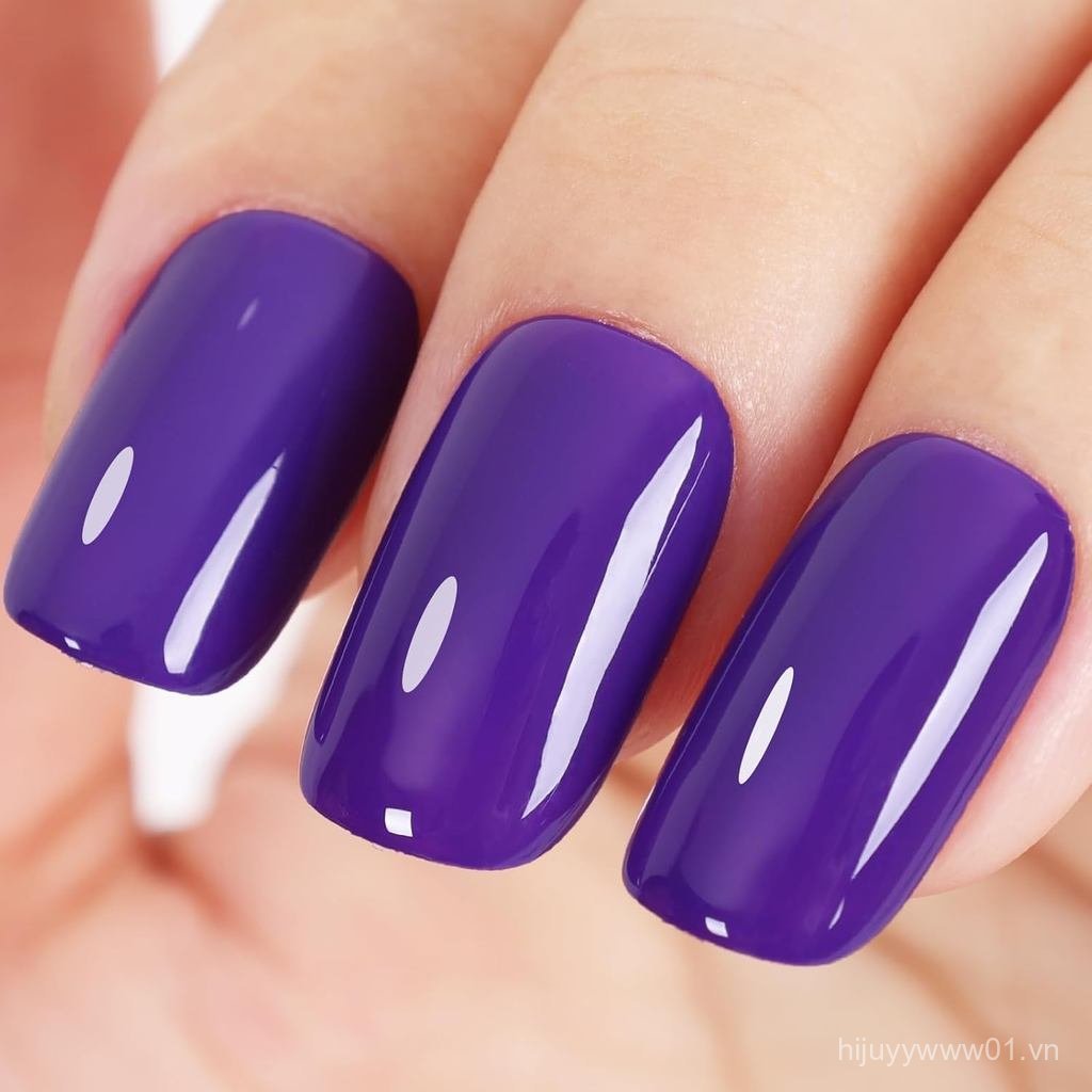Sơn móng tay gel tím quyến rũ, 0,51 Fl Oz UV / LED Ngâm Off Deep Violet Gel Polish cho Salon làm món