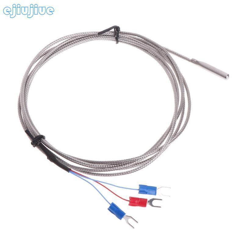 Cc PT100 Cảm biến nhiệt độ Đầu dò nhiệt độ 3 dây bằng thép không gỉ cho nhiệt độ PID