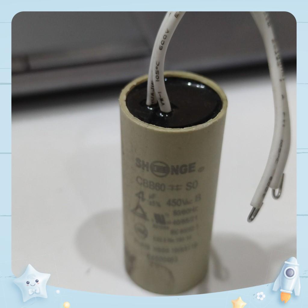 [Ảnh thật] tụ tròn dây 2,5uf 3uf 4uf lắp cho quạt trần, động cơ . tụ lõi dày , chắc chắn