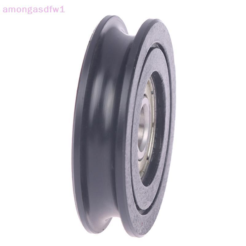 Amongasdfw1 Delrin POM 8x40x10MM U Loại Rãnh Bi Bánh Xe Ròng Rọc Con Lăn 608ZZ Delrin Bánh Xe Mới