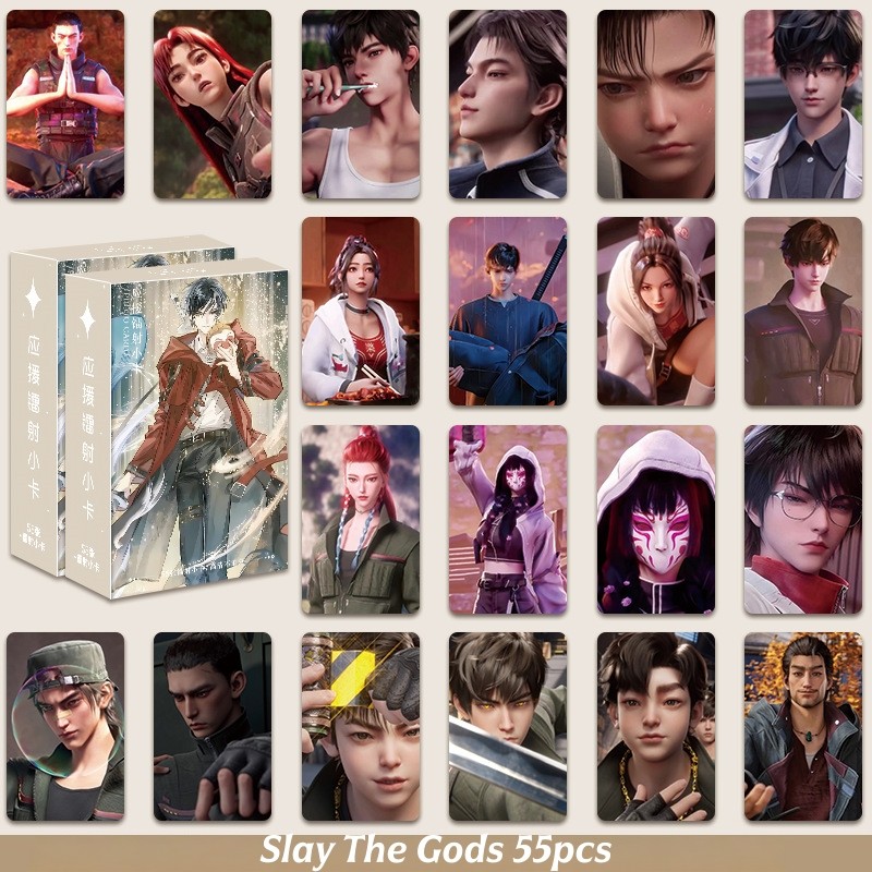 50-55 chiếc Manga Manhwa Aikatsu Stars Slay The Gods Laser Holographic Lomo Cards Fights Break Spher