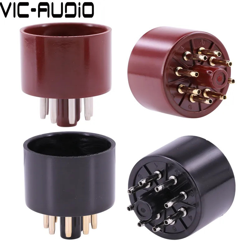 8Pins Bakelite Ống Ổ Cắm S8AES Bakelite Đế Ống Cho 6SN7 CV181 6N9P 6P3 EL34 GZ34 Bộ Khuếch Đại Ống C