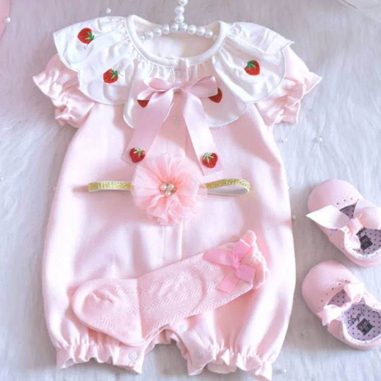 Clothes for Babies Summer Newborn Baby Girl Jumpsuit First Month Old 100 Days Old Years Old Princess