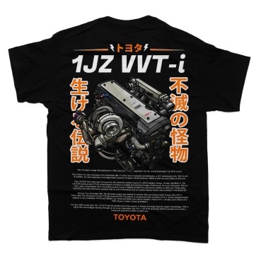 1jz Gte Vvti Áo thun Jersey / Động cơ động cơ 6 xi lanh / Unisex / Người đam mê ô tô / Kéo trôi Jdm