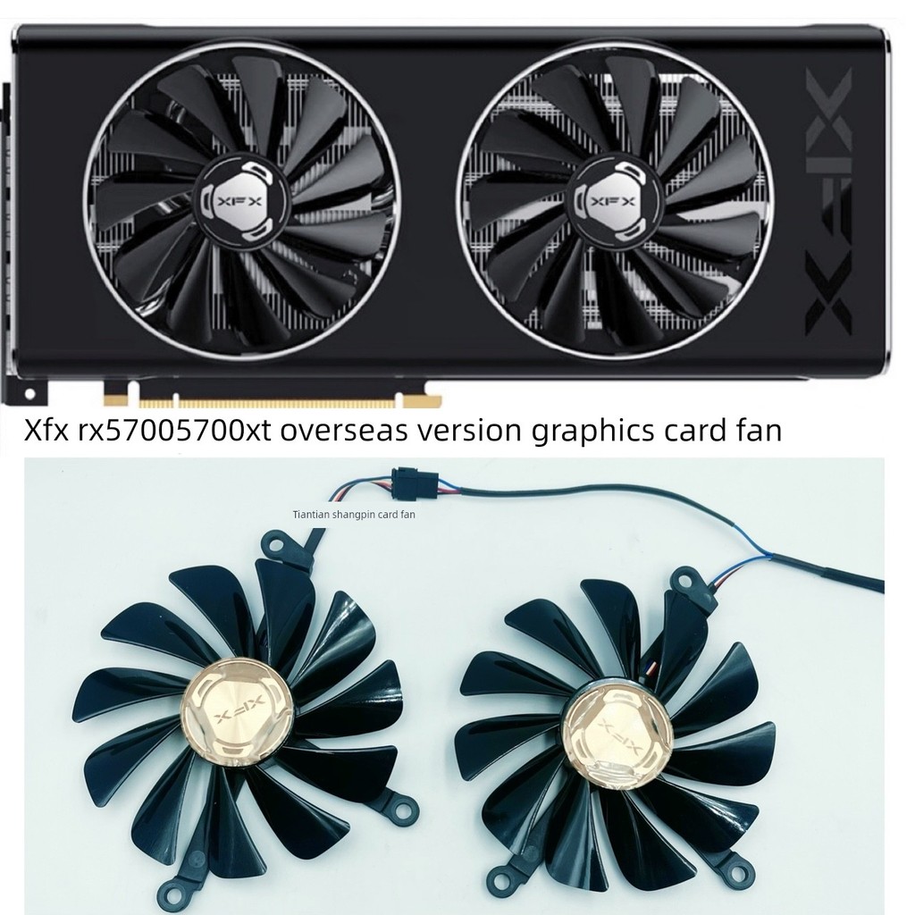 X XFX Message View RX 5600XT 5700 XT 8GB Phiên bản nước ngoài Quạt Card đồ họa FDC10U12S9-C