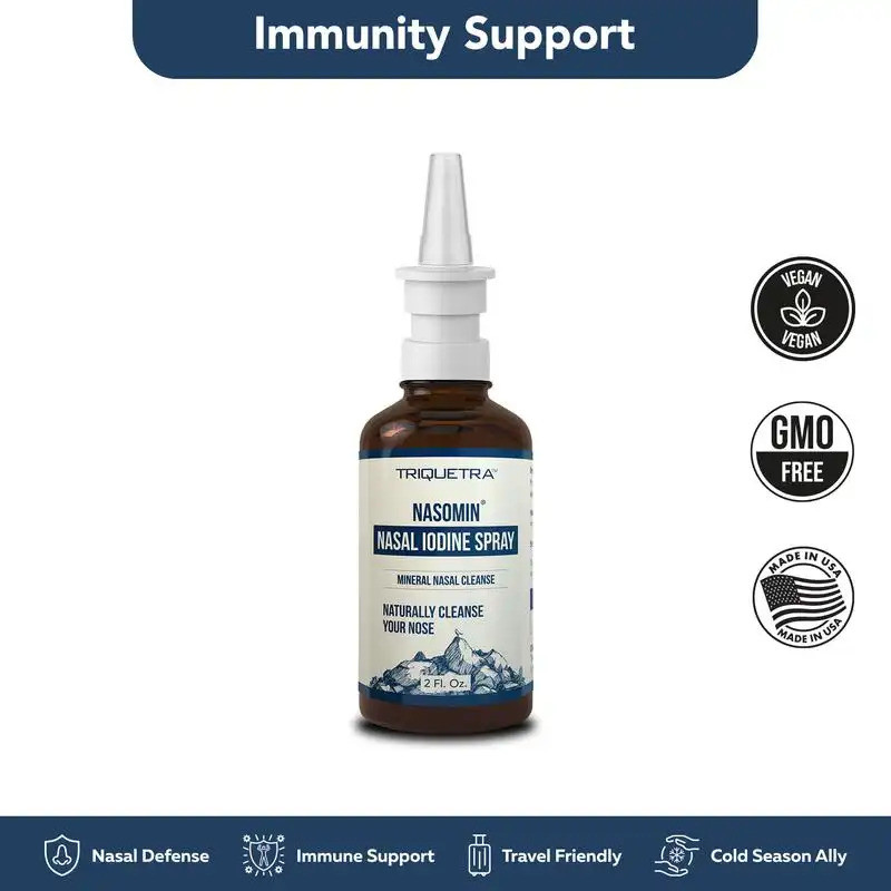 Nasomin Nasal Iodine – Nasal Cleanse– Neutralize Nose - Iodine + Fulvic Acid Blend -100% Natural Min