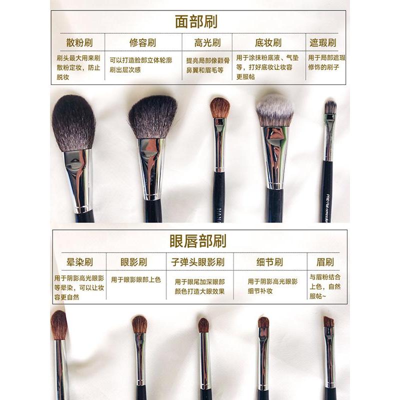 HANAPPUNI Phấn Mắt Cọ Trang Điểm Blush Loose Powder Brush Shadow High Gloss Contour Brush Foundation