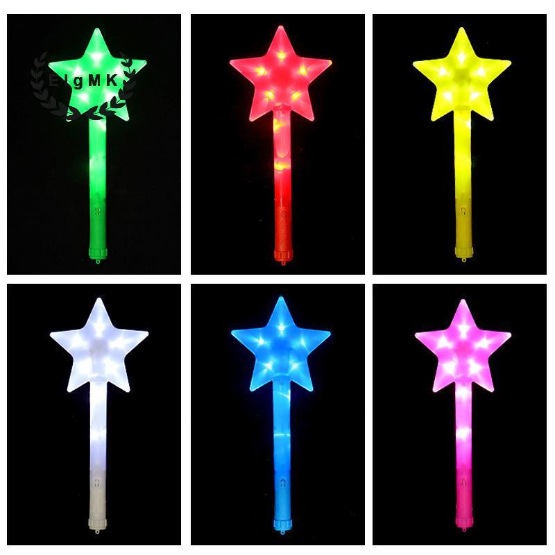 [ElgMK] Pentagram Star Glitter Sti Luminous Flat Star Light Sti Concert Đồ dùng cổ vũ [MỚI]