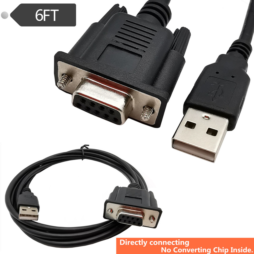 RS232 Nữ Cổng Nối Tiếp Cáp DB9 Nữ Sang Cáp USB 232com Cổng USB Sang RS232 Cổng Nối Tiếp Cáp