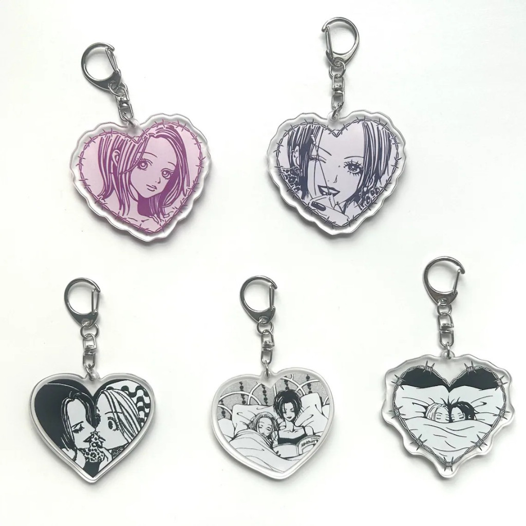 Móc khoá NANA Double Side Keychain, Nana Osaki, Nobuo Terashima, Nana Komatsu, Ren Honjo, Takumi Ich
