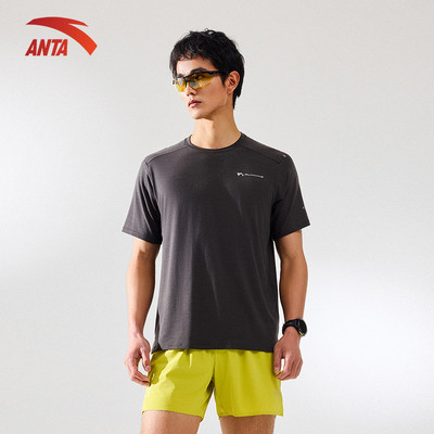 ANTA Áo Thun Ngắn Tay Thể Thao Chạy Bộ Tập Gym Cầu lông Pickleball tennis , Mỏng Nhẹ, Thoáng Khí 1526B5101