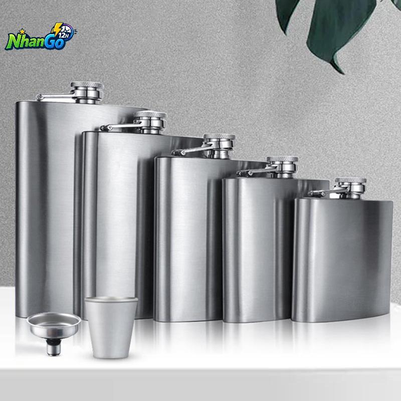 1 4 5 6 7 8oz xách tay mini thép không gỉ rượu Hip Flask cho Chai du lịch Whisky chai Mug Flask cá t