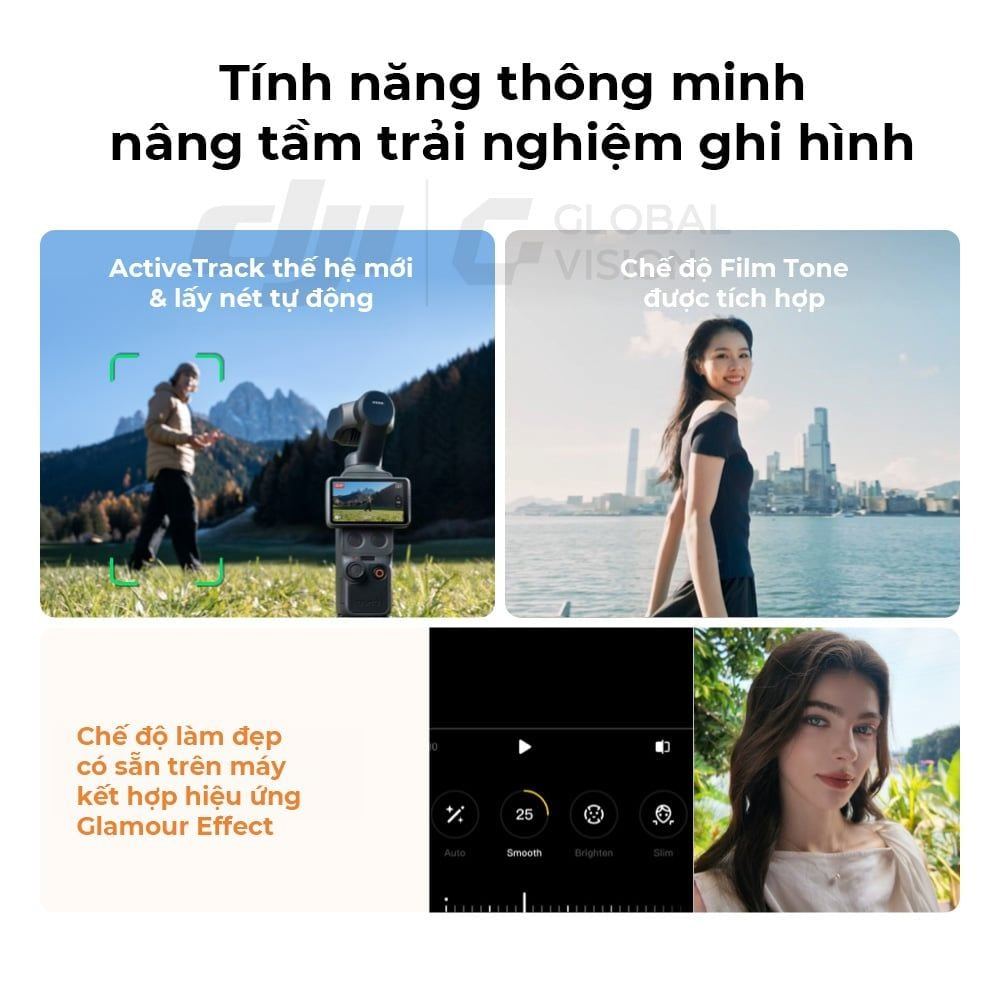 Camera DJI Osmo Pocket 4 - Quay video 6K, ActiveTrack 7.0, CMOS 1-inch, 107GB Bộ nhớ trong - BH 12T | BigBuy360 - bigbuy360.vn