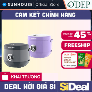 Nồi cơm điện 1.8L Sunhouse HTD8521GR/ HTD8521V Happy Time - màu tím và xám ghi - SIDEAL SIL