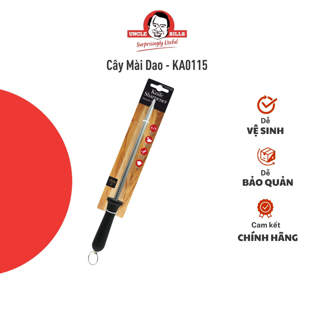 Cây Mài Dao UNCLE BILLS Thép Không Gỉ Tay Cầm An Toàn Chắc Chắn An Toàn Dễ Sử Dụng 31cm - KA0115