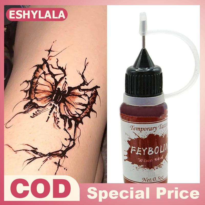 Hình xăm tạm thời Ấn Độ Henna Tattoo Ink Body Art Paint - Bán vĩnh viễn, không đau, tự tạo mẫu dễ dà