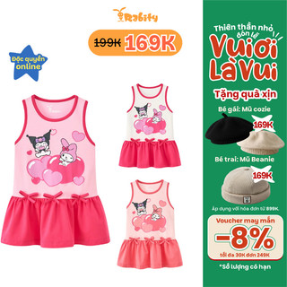   VOUCHER 8% GIẢM 30K ĐƠN 249K  Đầm váy thun sát nách Kuromi bé gái Rabity 952.903 