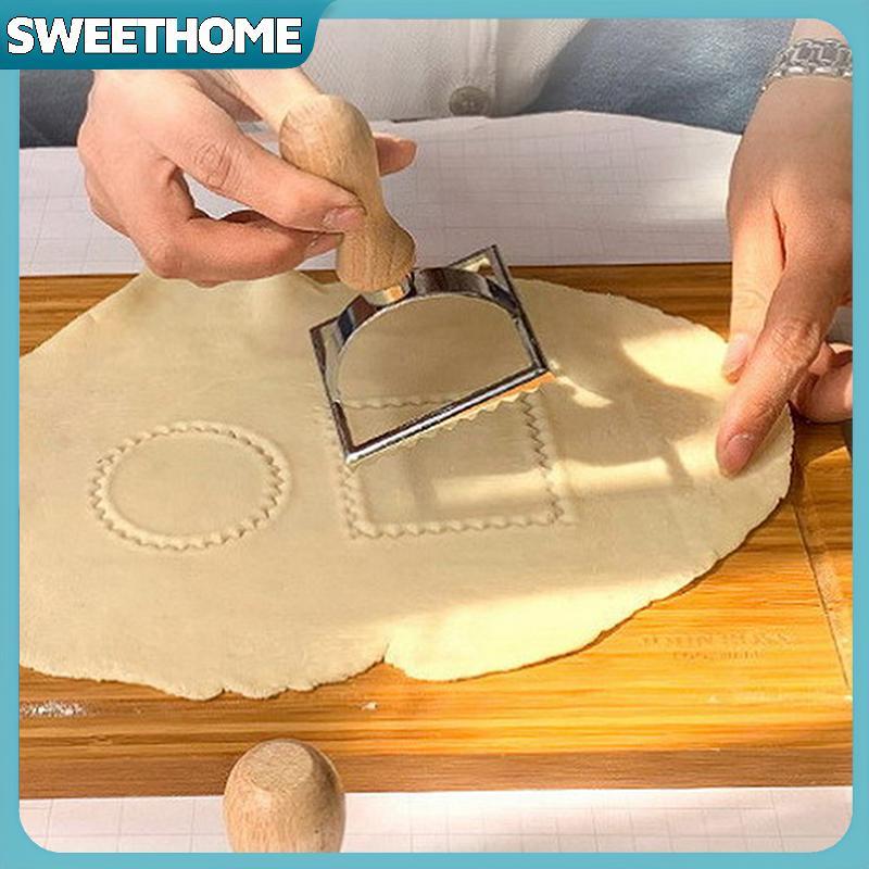 SWEETOME Ravioli Cắt Bánh Ngọt Khuôn Bấm Bánh Bao Ren Dập Nổi Thiết Bị Ravioli Máy Làm Khuôn Ravioli