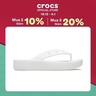  Dép Xỏ Ngón Nữ Crocs Platform Classic - White 