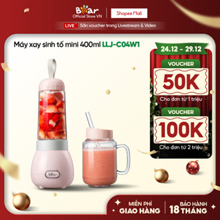  Máy Xay Sinh Tố Mini 400ml Bear LLJ-C04W1 - Hàng Chính Hãng 