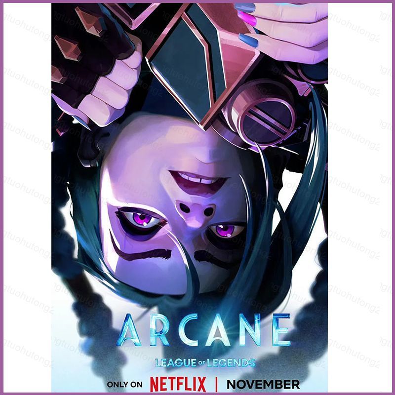 HT2 Arcane 2 Liên Minh Huyền Thoại poster Jinx Jayce Dán Tường 30cm Trang Trí Ngôi Sao Bộ Sưu Tập TH