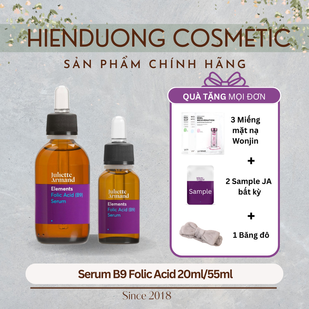 [Đại lý chính hãng] Serum B9 Elements Folic Acid Juliette Armand | Tinh chất phục hồi, dịu da, giảm 