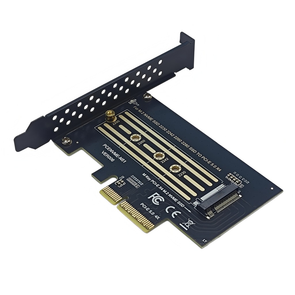 Thẻ chuyển đổi M.2 NVMe SSD sang PCI-E 5.0 X1 / X4 GEN5 Thẻ chuyển đổi m2 sang nvme Thẻ mở rộng