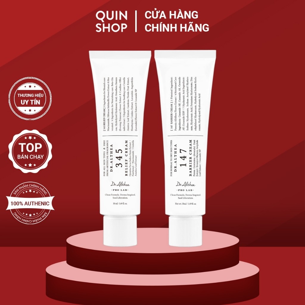 Kem Dưỡng Cấp Ẩm, Làm Dịu Da, Hỗ Trợ Mờ Sẹo Dr.Althea 345 Cream,147 Barrier