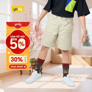  🌸SALE TẾT🌸 Quần Shorts Baggy Bé Trai YODY Nhuộm Màu Cơ Bản Vải Mềm Mại BCJE25S029 cần ẩn 